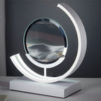 Dynamic Sand Art LED Table Lamp Modern Circular Kinetic Sculpture Adjustable Lighting — Image 2