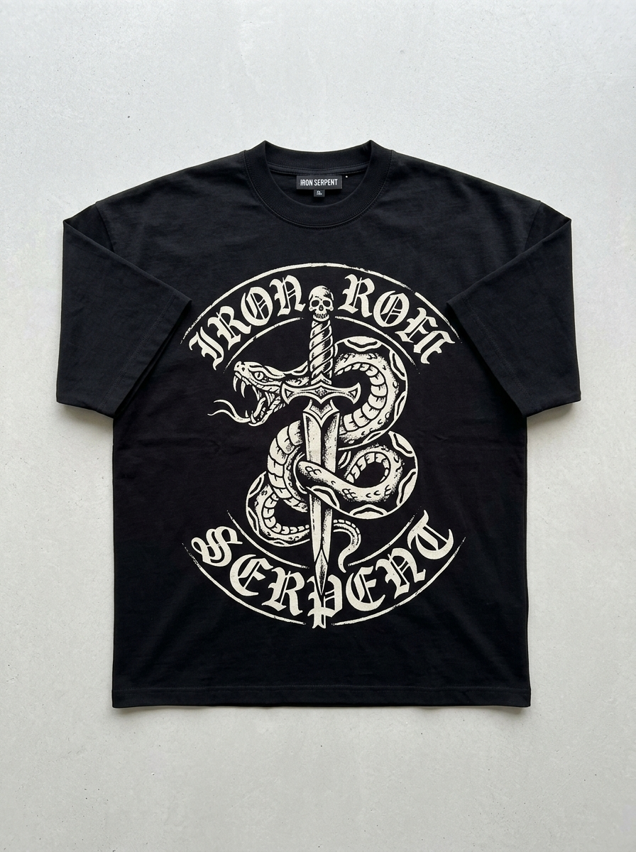 Iron Serpent Oversized T-Shirt - Front view