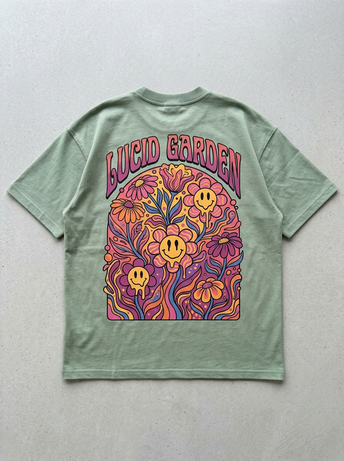 Lucid Garden Oversized T-Shirt - Back view