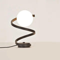 Modern Spiral LED Table Lamp Gold Metal Energy-Efficient for Bedroom Office — Image 5
