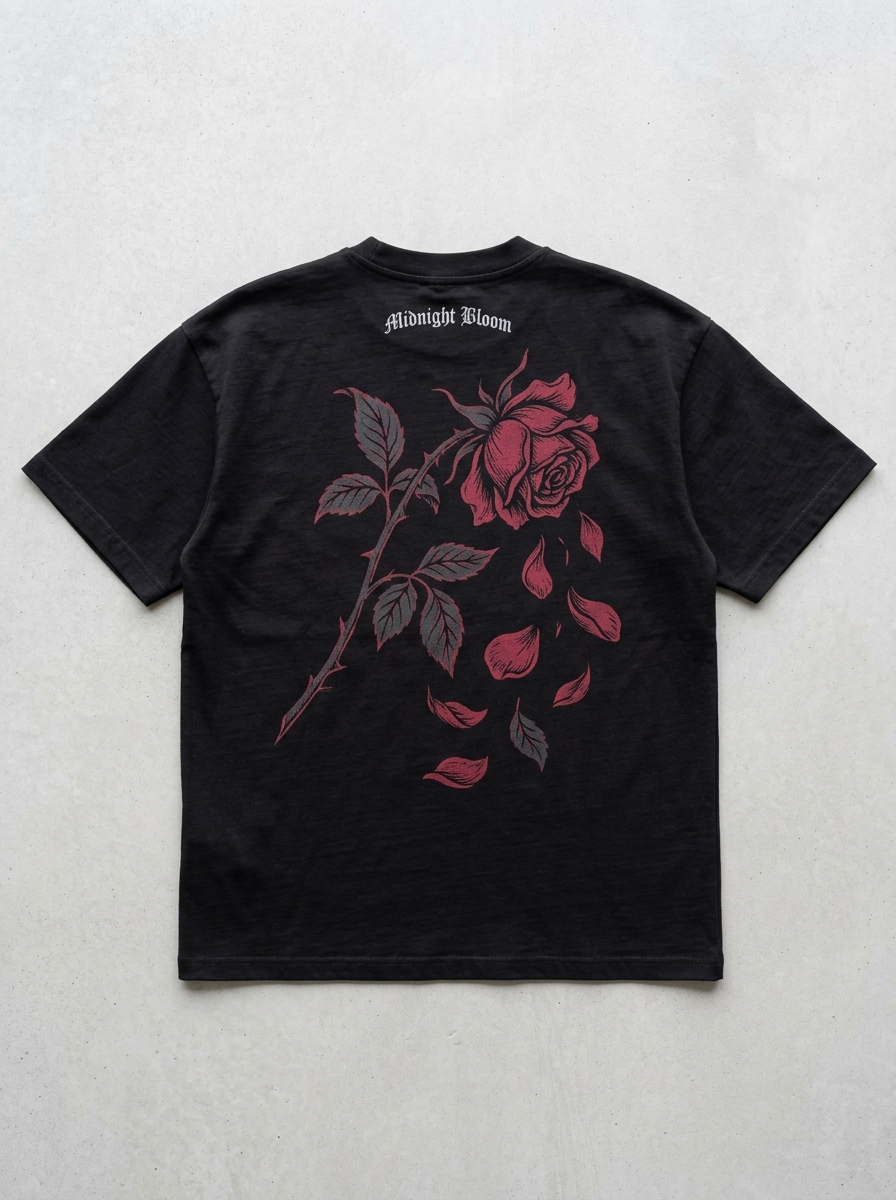 Midnight Bloom Oversized T-Shirt - Back view