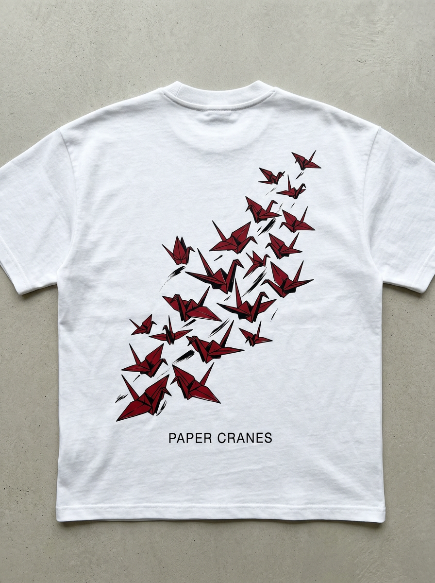 Paper Cranes Oversized T-Shirt - Back view