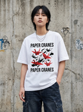 Paper Cranes Oversized T-Shirt - Worn by model