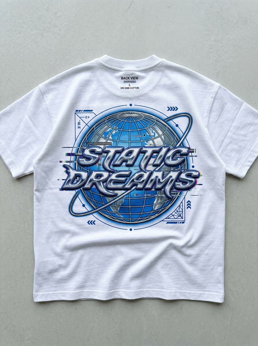 Static Dreams Oversized T-Shirt - Back view
