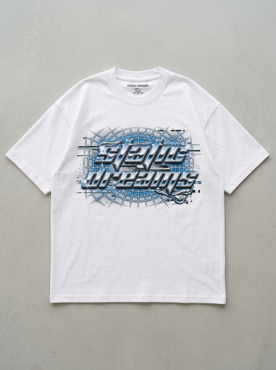 Static Dreams Oversized T-Shirt - Front view