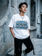 Static Dreams Oversized T-Shirt - Worn by model