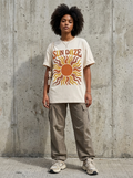 Sun Daze Oversized T-Shirt - Worn by model