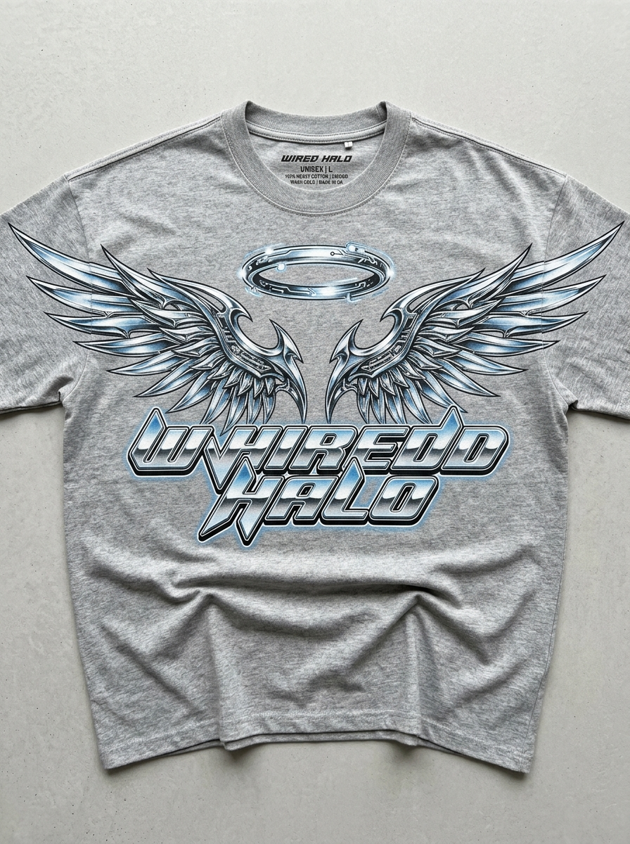 Wired Halo Oversized T-Shirt - Back view